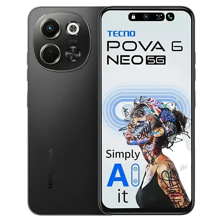 TECNO POVA 6 Neo 5G black mobilo TECNO POVA 6 Neo 5G black mobilo